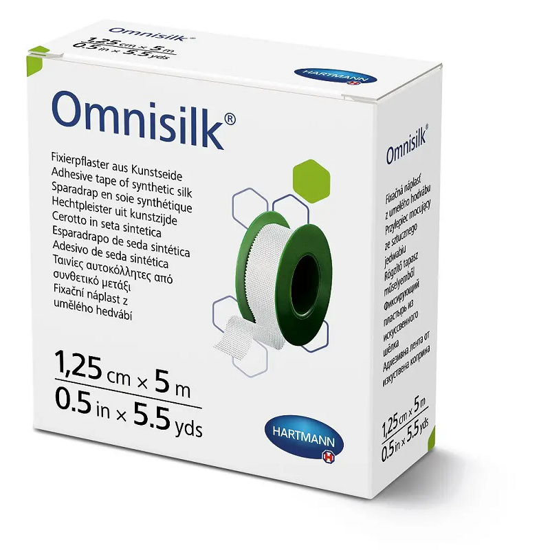 Пластир фіксуючий зі штучного шовку Omnisilk® 1,25 см х 5 м 1шт